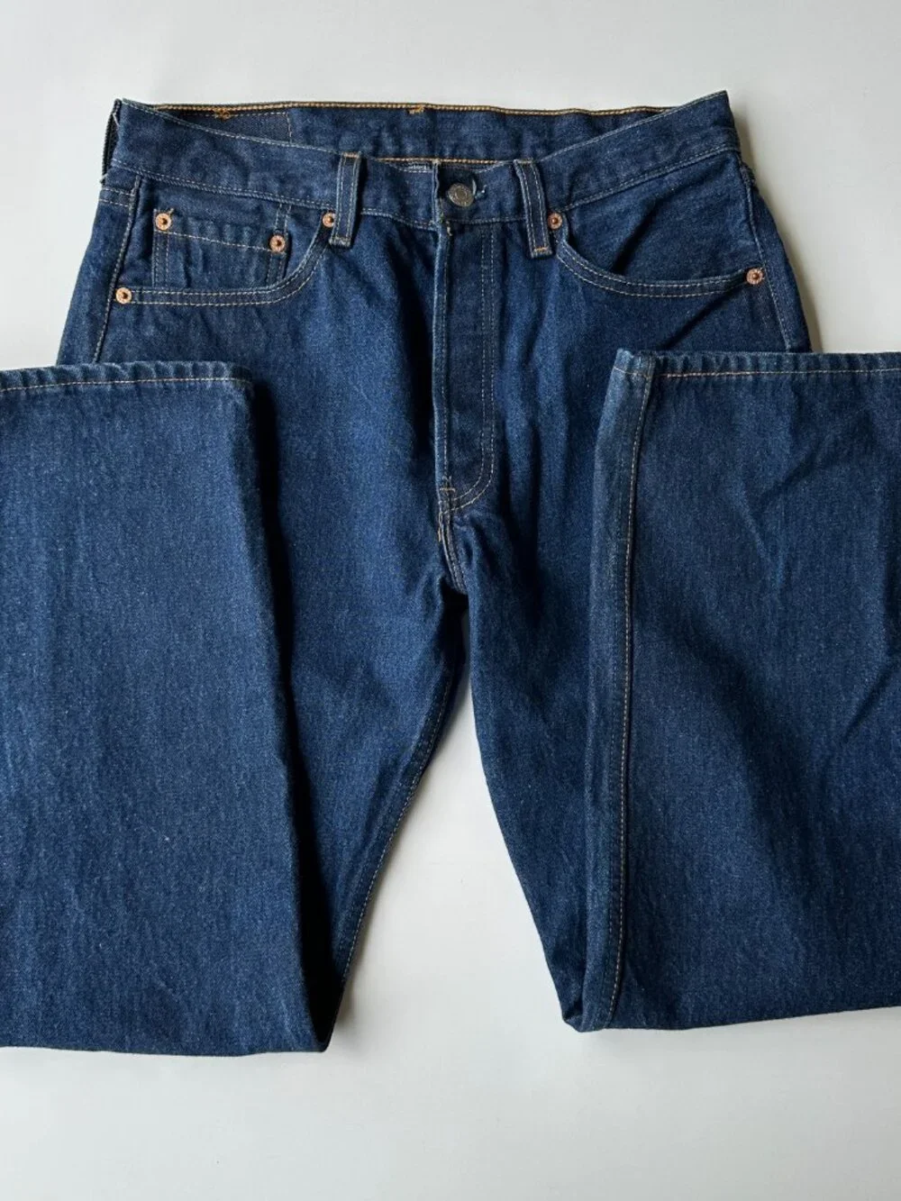 Vintage Levi's 501xx Made in USA Button Fly Jeans W31 L29 Dark Wash Heritage